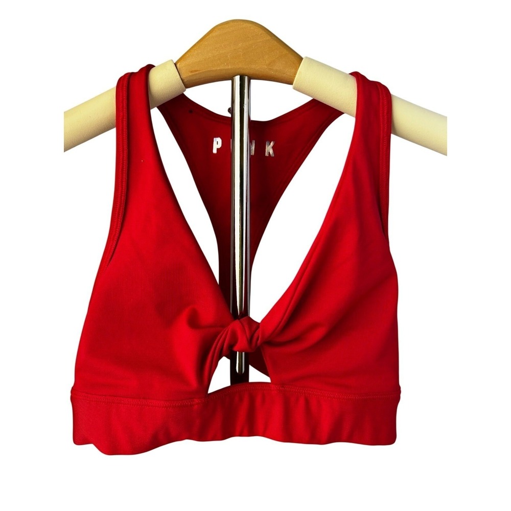 Victoria Secret Pink Sport Ultimate Lightly Line Bra Red XS